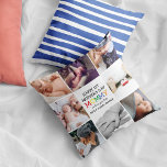Cute First Mother's Day Mommy | Photo Collage Throw Pillow<br><div class="desc">Create your very own special first mothers day gift with this cute colourful photo collage pillow. Featuring 8 square photographs and the text 'Happy 1st Mother's Day', the word MOMMY in bright colourful letters, a we love you lots message and names. Makes a wonderful keepsake gift for mom on Mothers...</div>