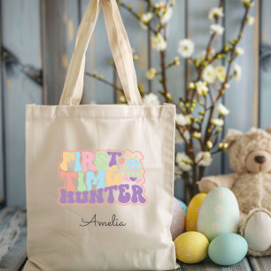 Cute First Time Hunter Easter Egg Hunt Tote Bag