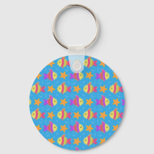 Cute Fish And Starfish Pattern Keychain