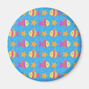 Cute Fish And Starfish Pattern Magnet
