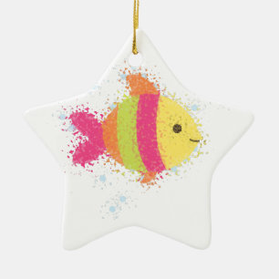 Cute Fish Cartoon Ceramic Ornament