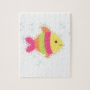 Cute Fish Cartoon Jigsaw Puzzle