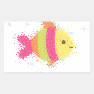Cute Fish Cartoon Sticker