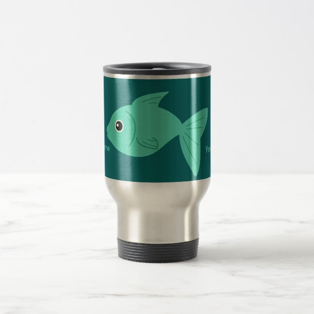 Cute Fish custom monogram mugs (Center)
