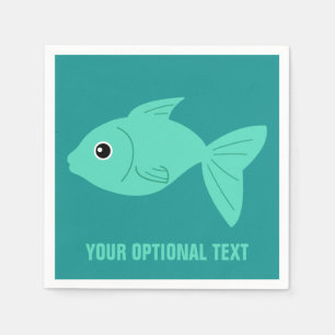 Cute Fish custom paper napkins