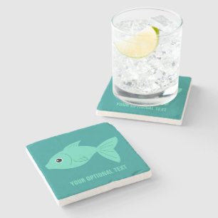 Cute Fish custom stone coaster