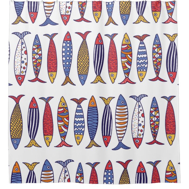 Cute Fish Illustration: Kids Seamless Background (Front)
