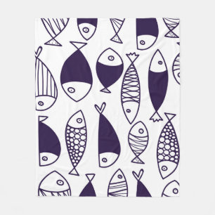 Cute fish. Kids background. Seamless pattern. Can  Fleece Blanket