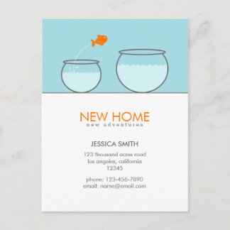 Cute Fish New Home Funny Postcards
