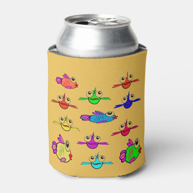 Cute Fish Personalized Can Cooler (Can Front)