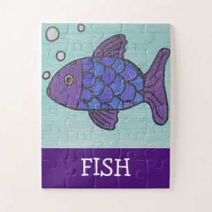 Cute Fish Portrait Puzzle pour Kids-Erin Brie Art