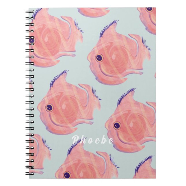 Cute Fish Spiral Photo Notebook (Front)