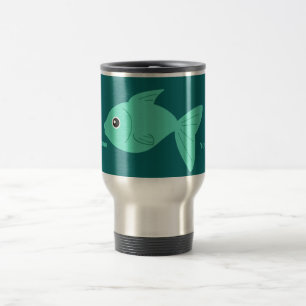 Cute Fish tasses monogrammes personnalisées