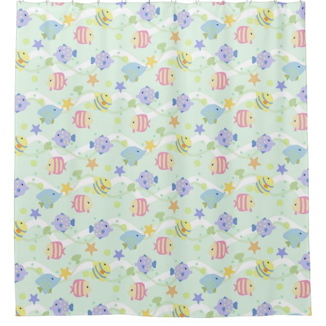 Cute Fishes Pastel Green (Front)