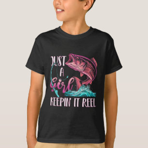 Cute Fishing Funny Keeping It Reel Womens Purple P T-Shirt