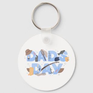 Cute Fishing Lover Father’s Day Keychain