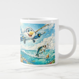 Cute Fishing Plane Mug – Fun Ocean Adventure Coffe