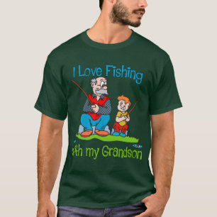 Cute Fishing -  with Grandson T-Shirt