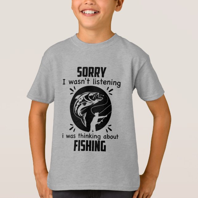 cute fishing word art boys T-Shirt (Front)