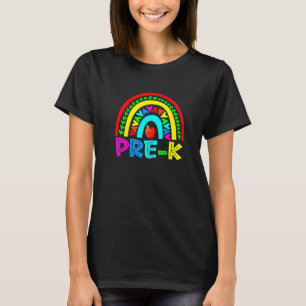 Cute Fist Day Of School Pre K Rainbow Teacher T-Shirt