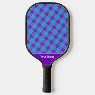 Cute Fitness Purple Chequered Pickleball Paddle