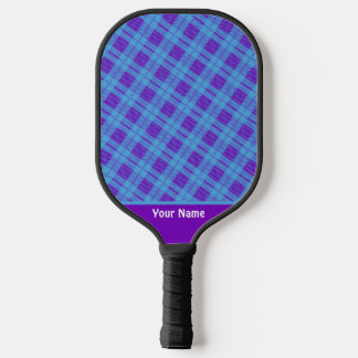 Cute Fitness Purple Chequered Pickleball Paddle