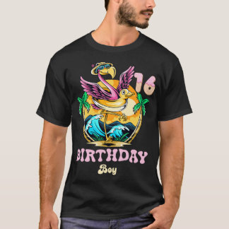 Cute Flamingo 16th Birthday Boy T-Shirt