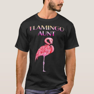 Cute Flamingo Aunt Awesome Christmas T-Shirt