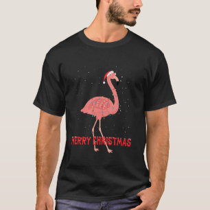 Cute flamingo Christmas Tree Lights Long Sleeve T-Shirt
