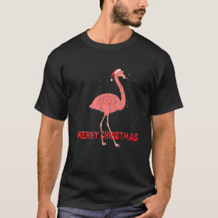 Cute Flamingo Christmas Tree Lights T-Shirt