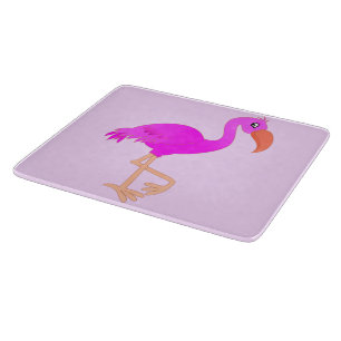 Cute Flamingo - Happy - Cutting Board