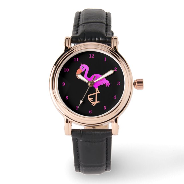 Cute Flamingo - Happy - Watch (Front)