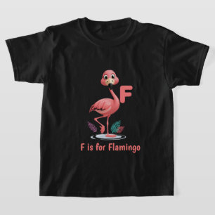 Cute Flamingo Kids T-Shirt   F is for Flamingo Alp