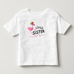 Cute Flamingo Little Sister Toddler T-shirt