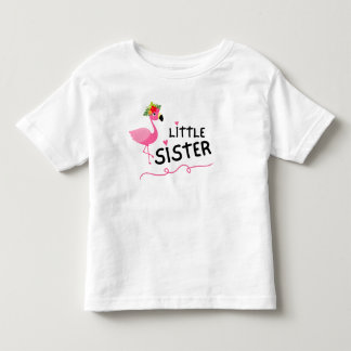 Cute Flamingo Little Sister  Toddler T-shirt