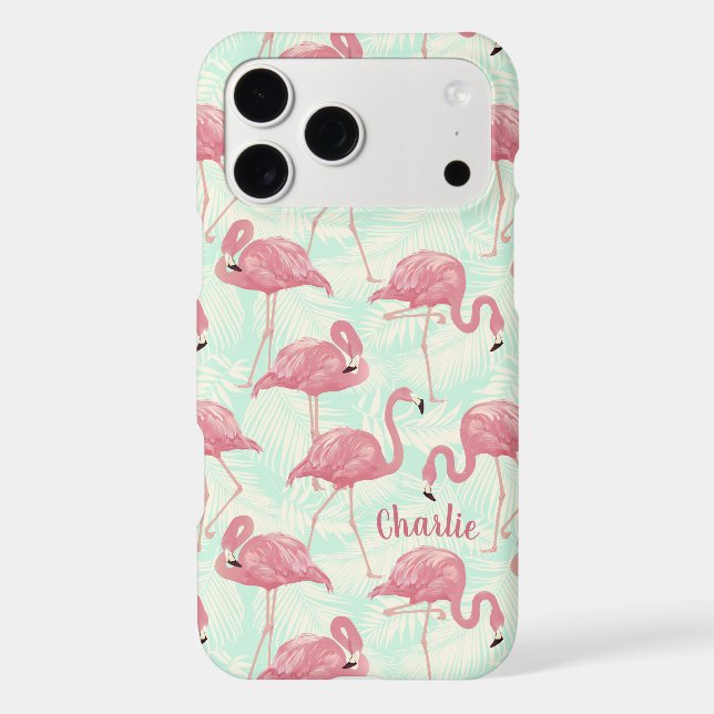 Cute Flamingo pattern custom name phone cases (Back)