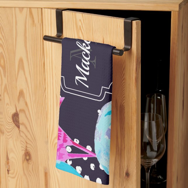Cute Flamingo Pattern Kitchen Towel (Thirds Fold)