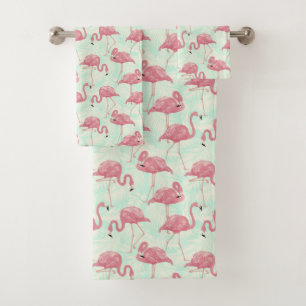 Cute Flamingo Pattern towel set