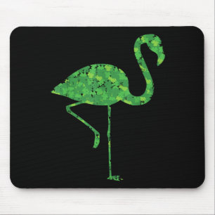 Cute Flamingo Shamrocks Shirt St Patricks Day Anim Mouse Pad
