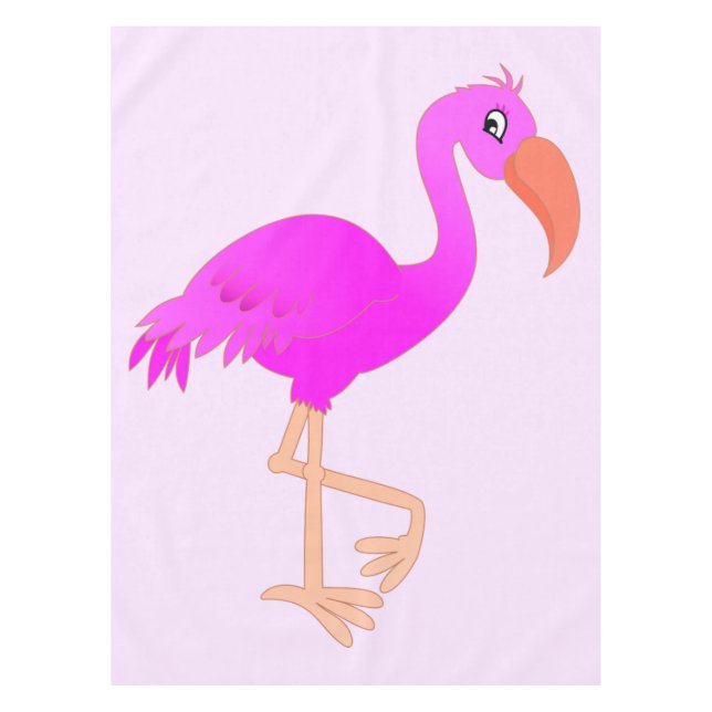 Cute Flamingo Tablecloth (Front)