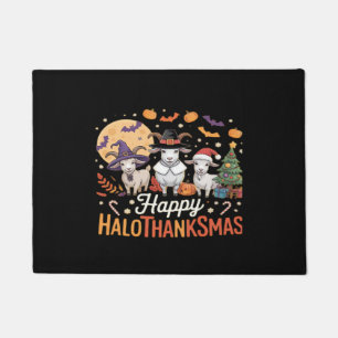 Cute Flamingo Thanksgiving I'm Not a Turkey! Funny Doormat