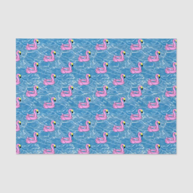 Cute flamingos pool toy tissue paper (Front)