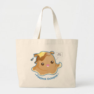 Cute Flapjack Octopus Large Tote Bag