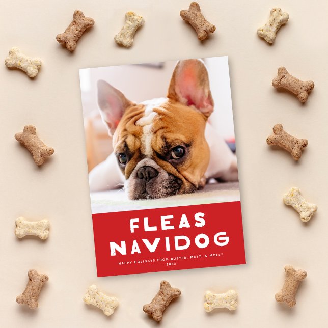Cute Fleas Navidog chien animal de compagnie Carte (Créateur téléchargé)