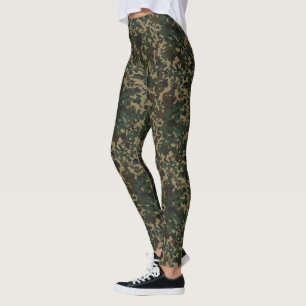 Cute Flecktarn Camouflage Motif Leggings