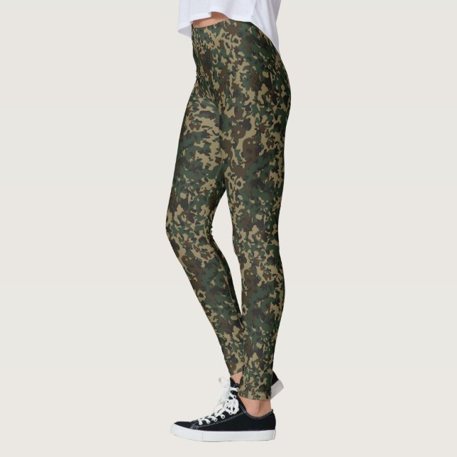 Cute Flecktarn Camouflage Pattern Leggings (Left)