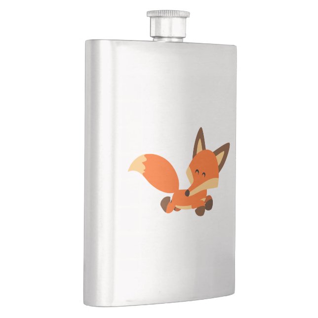 Cute Fleet Cartoon Fox Classic Flask (Right)