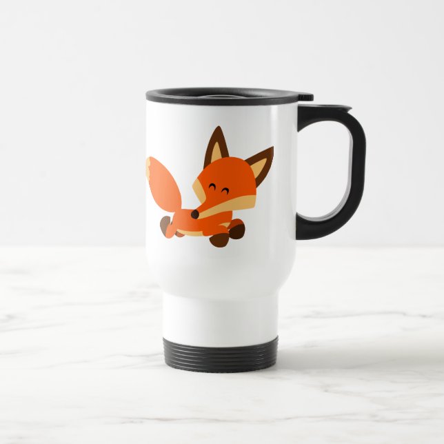 Cute Fleet Cartoon Fox Commuter Mug (Right)