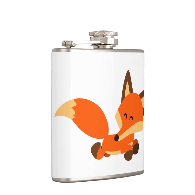 Cute Fleet Cartoon Fox Hip Flask (Right)