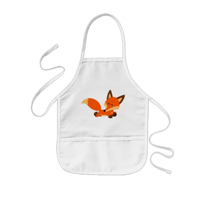 Cute Fleet Cartoon Fox Kids Apron (Front)